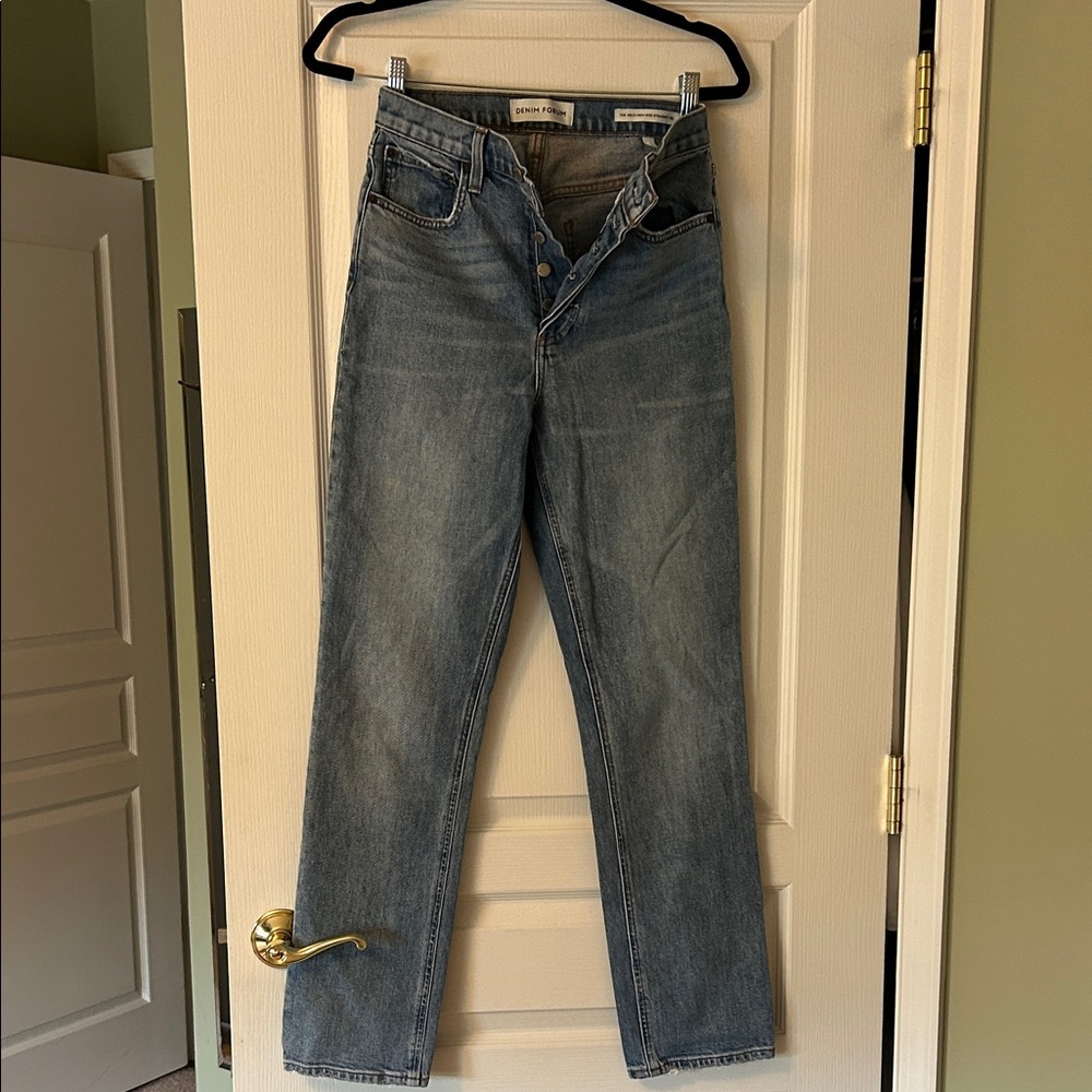 Denim Forum The Arlo Hi-Rise Straight Jean